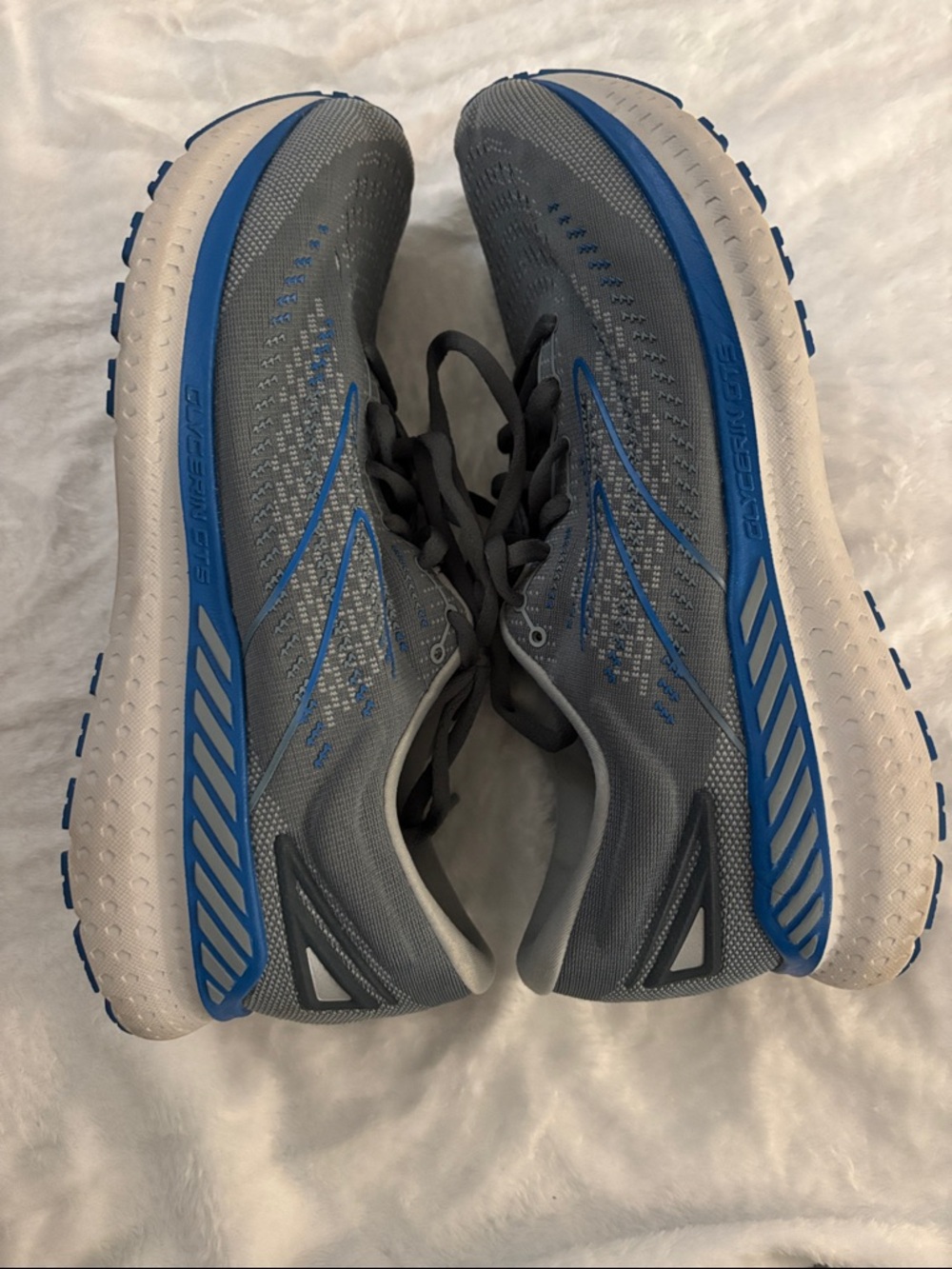 Brooks Glycerin GTS Gray and Blue Running Sneakers Sz 9